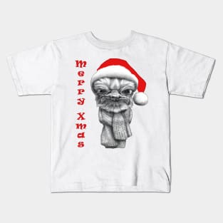 Merry Xmas Ostrich G2016-145 Kids T-Shirt